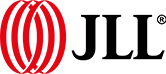 JLL Logo - Black serif type with red interlocking circles to left