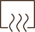 Brown air circulation icon