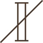 Brown column-free space icon