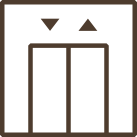 Brown high-speed elevators icon