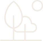 Tan outdoor dining area icon