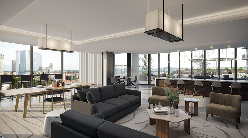 400H residential lounge rendering