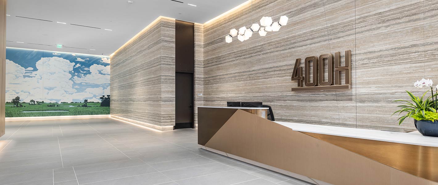 400H office lobby rendering