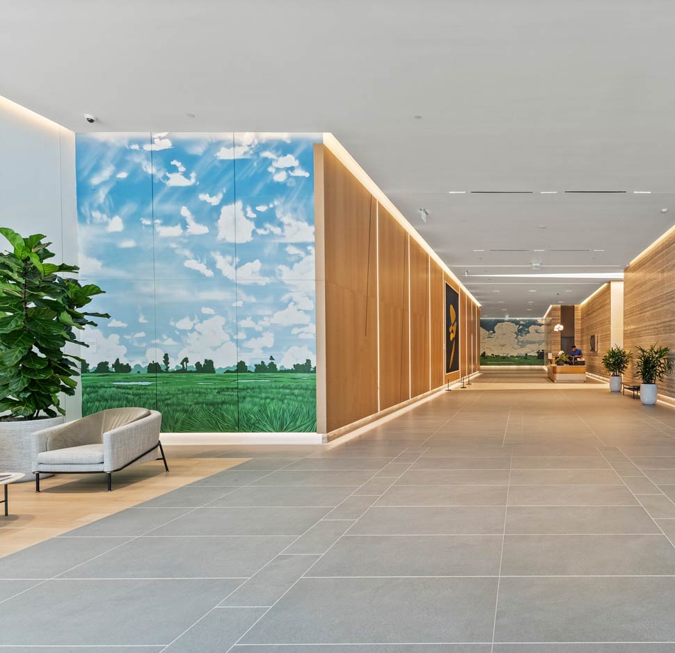 400H office lobby rendering